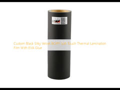 Tùy chỉnh màu đen mượt mà BOPP Soft Touch Heat Lamination Film với keo EVA