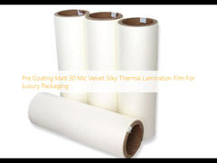 Lớp phủ trước Matt 30 Mic Velvet Silky Heat Lamination Film cho bao bì sang trọng