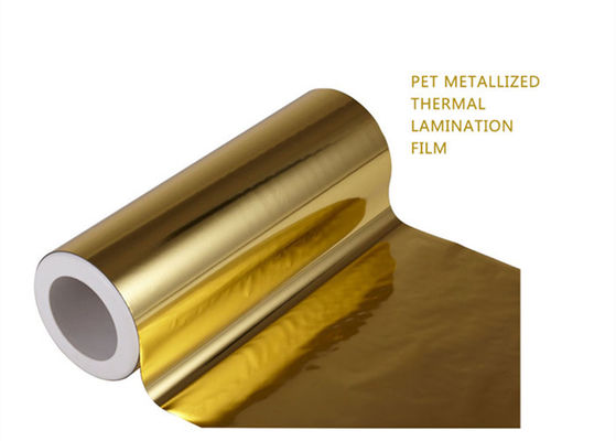 Sơn vàng PET Laminating Film Polyester Bao bì 1000mm Cho giấy giấy