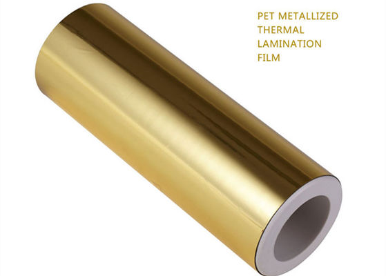 Good price 1 inch Good Toughness Metallized Thermal Laminating Film Vàng bạc nhôm PET phim cuộn trực tuyến